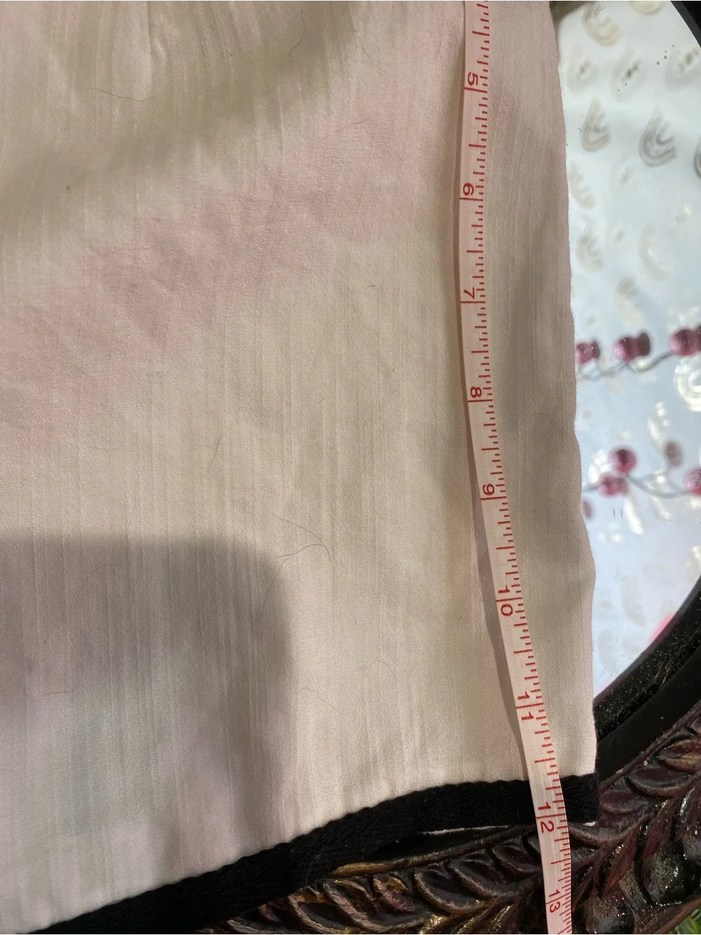 High-Rise White Shorts with Black Contrast Trim